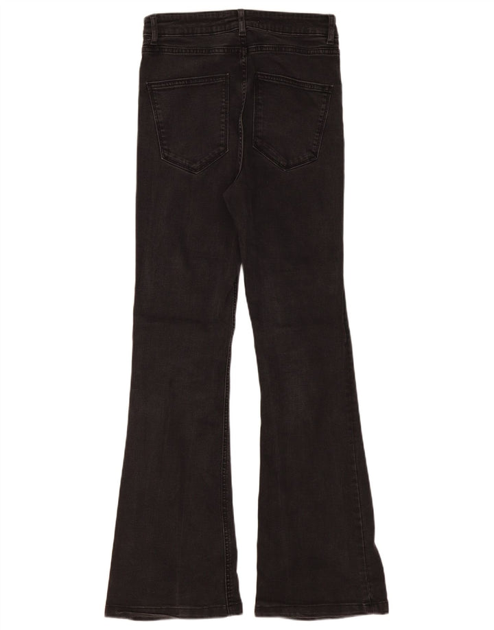 Zara Jeans Acampanados Para Mujer EU 38 Small W28 L31 Algodón Negro