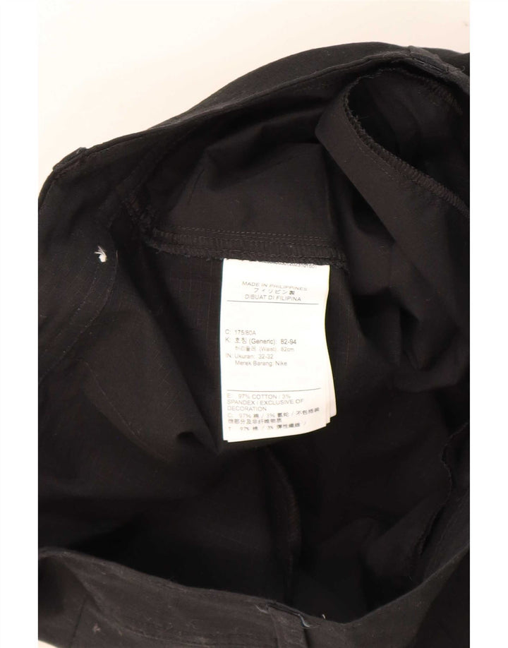 Pantalón cargo cónico Nike para hombre W32 L32 Algodón negro
