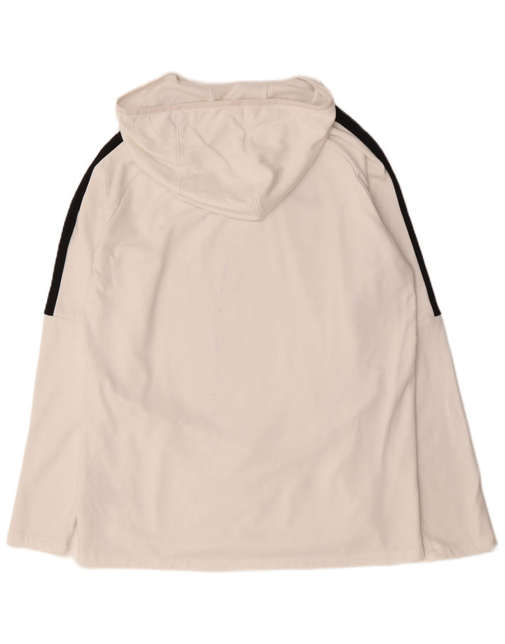 Nike Dri Fit Sudadera con capucha para hombre, talla grande, color blanco, poliéster