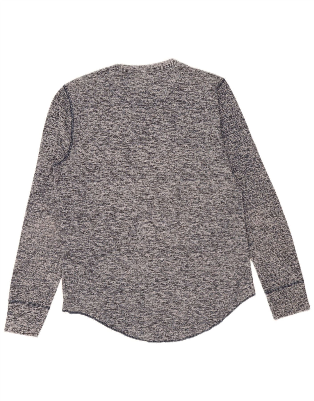 HOLLISTER Top de manga larga para hombre de algodón moteado en azul marino medio