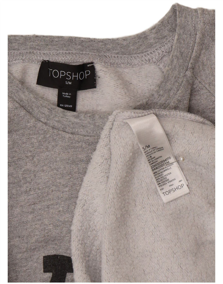 Topshop Sudadera con gráfico y diseño tipo jersey de algodón gris para hombre