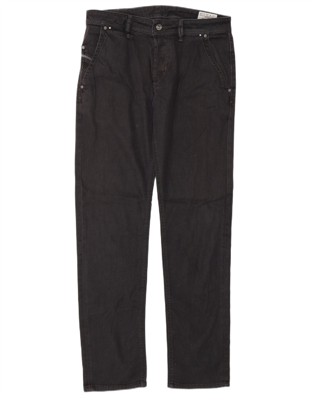 Diesel Vaqueros rectos elásticos Bhetto para hombre W33 L34 Algodón negro