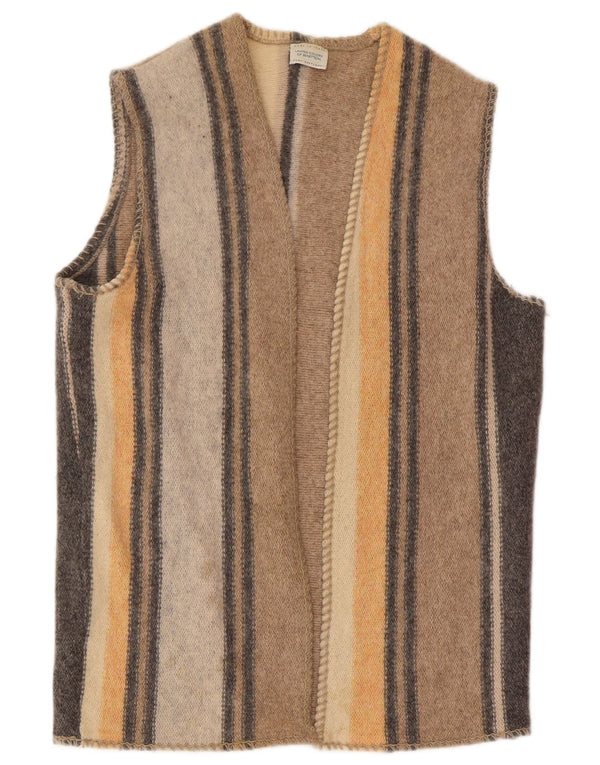 Benetton Cárdigan Sin Mangas para Mujer UK 46 Large Lana Multicolor