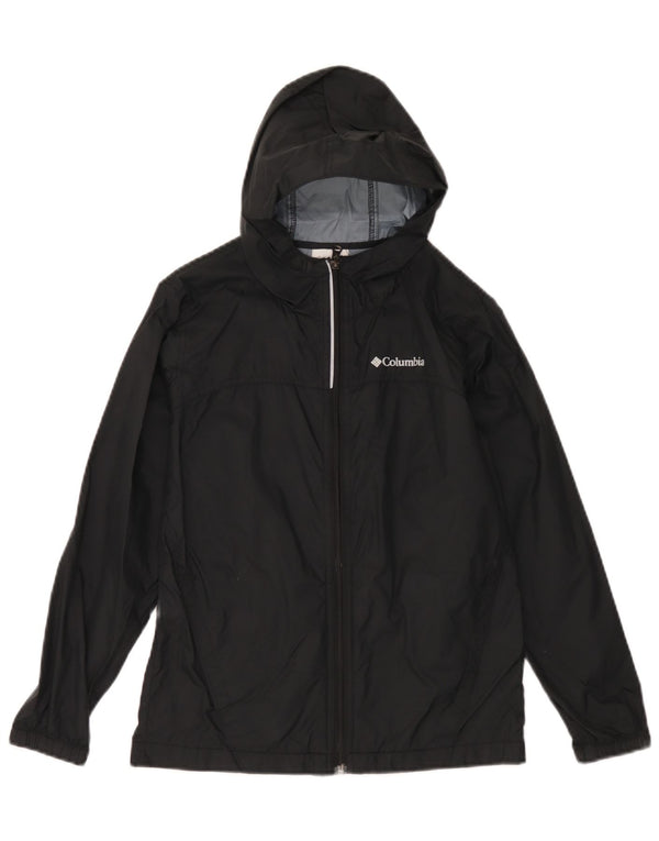 Columbia Chaqueta impermeable con capucha para niños 10-11 años Mediana Nylon negro