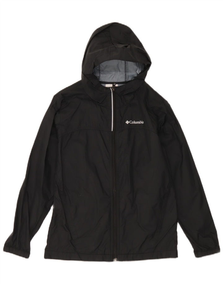 Columbia Chaqueta impermeable con capucha para niños 10-11 años Mediana Nylon negro