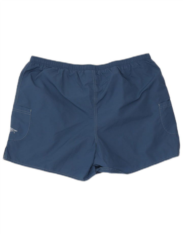 Pantalones cortos deportivos Umbro para hombre, nailon azul grande