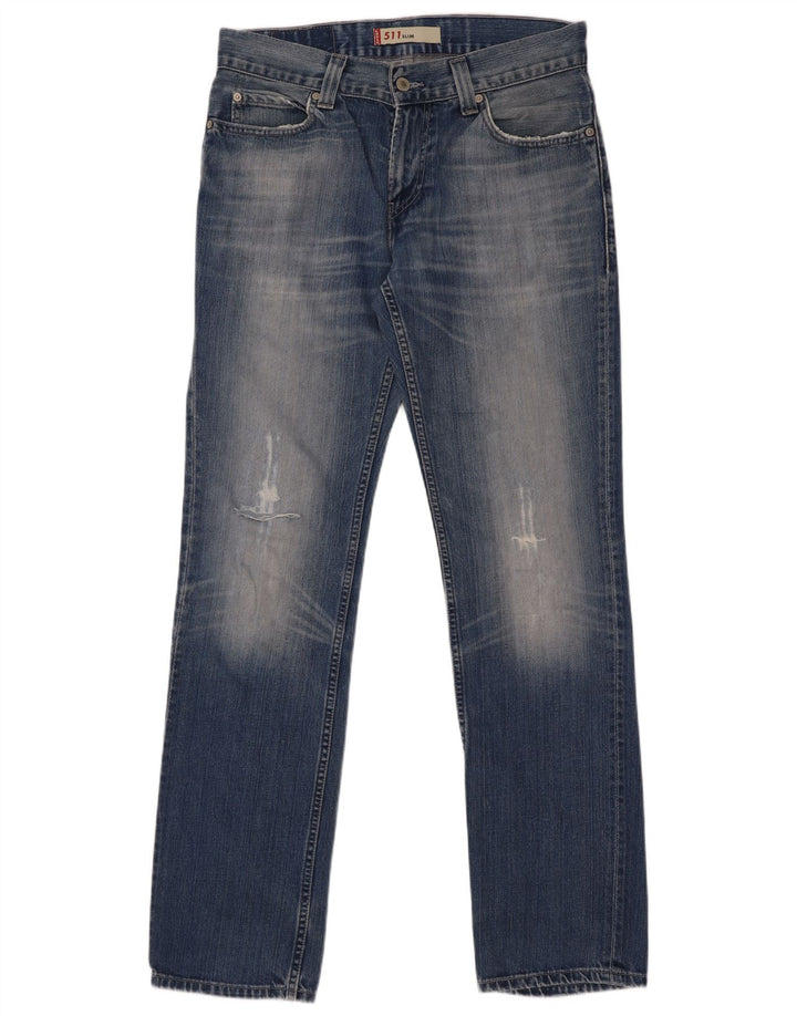 Levi's Hombre 511 Vaqueros Slim Desgastados W33 L34 Algodón Azul