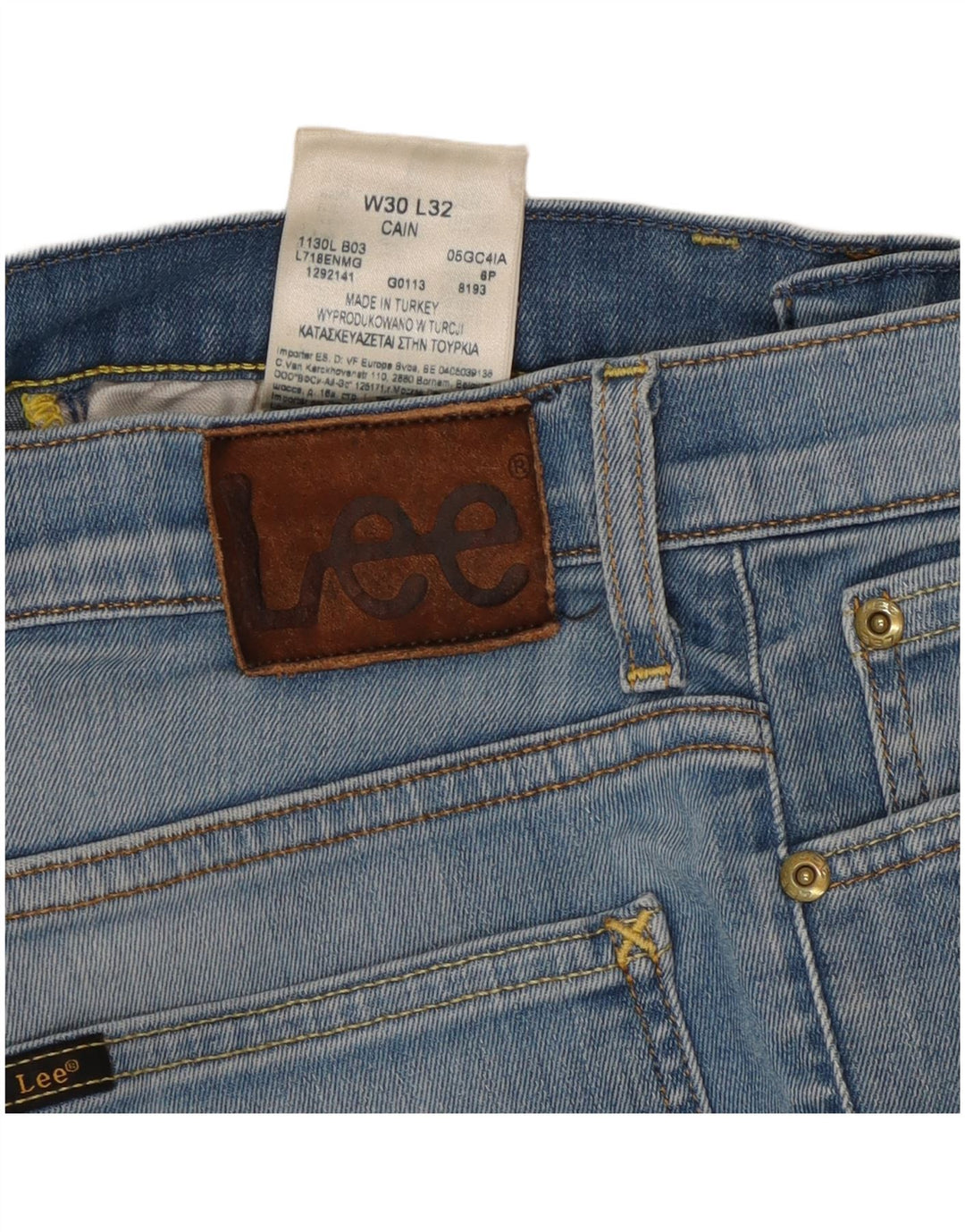 LEE Mujer Cain Slim Jeans W30 L27 Algodón Azul