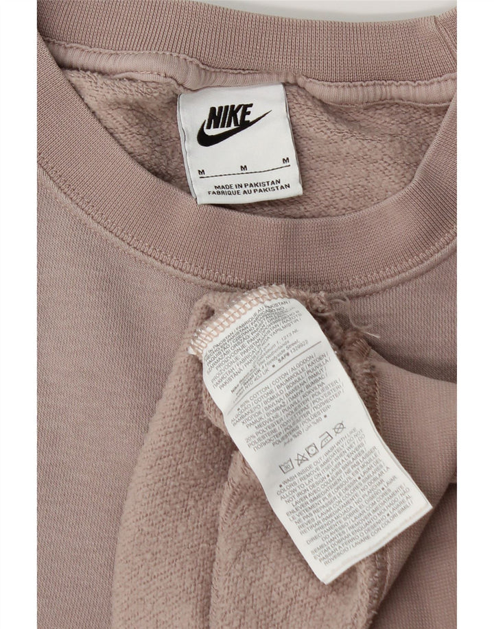Nike - Sudadera corta extragrande para mujer, talla 40, algodón rosa mediano