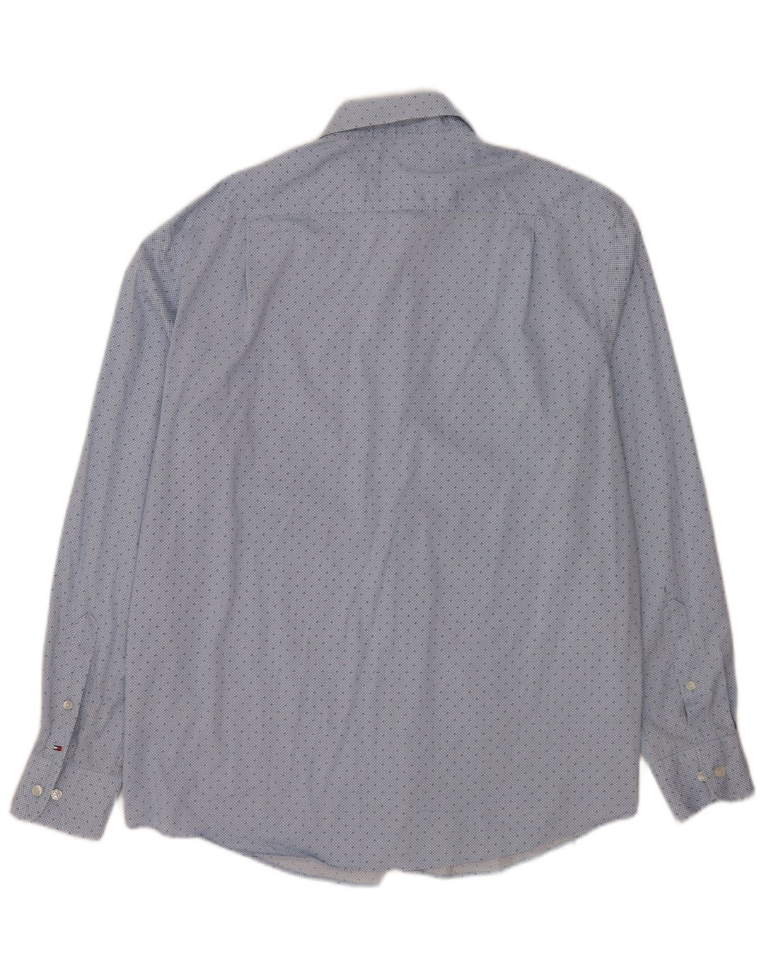 Tommy Hilfiger Camisa de corte regular para hombre Talla 16 1/2 Algodón a cuadros azul grande