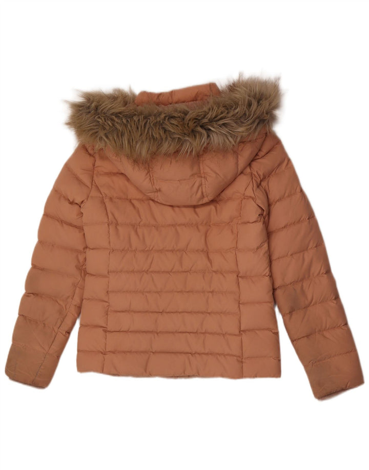 Tommy Hilfiger Chaqueta acolchada con capucha para mujer UK 10 Small Pink Poliéster