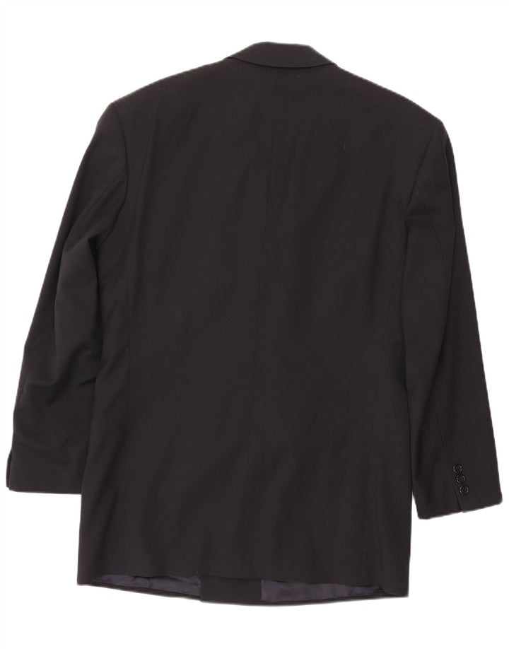 Hugo Boss Chaqueta tipo blazer con doble botonadura para hombre UK 40 Large Lana negra