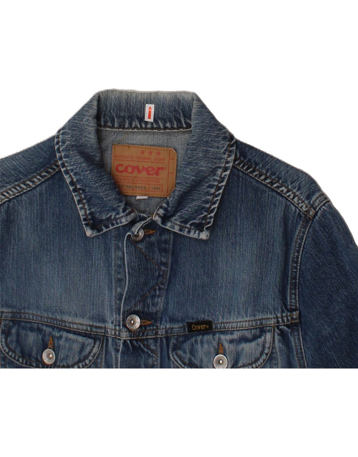 COVER Womens Denim Jacket UK 16 Large Blue Cotton Vintage Cover and Second-Hand Cover from Messina Hembry 