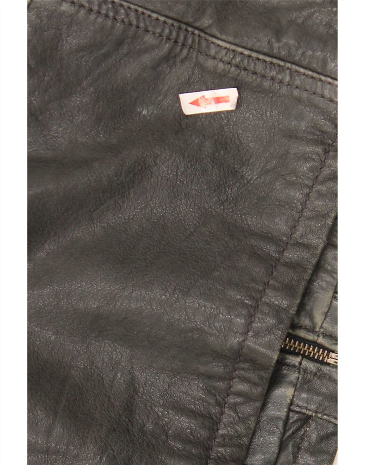 Conbipel Chaqueta Biker Mujer IT 54 2XL Cuero Negro