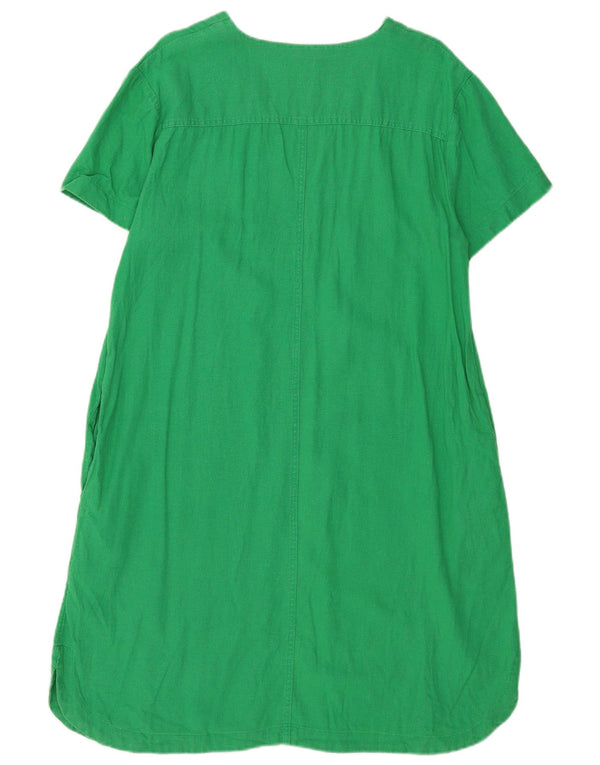 Marks & Spencer Vestido de tienda para mujer UK 46 Grande Lino verde