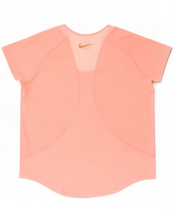 Nike Dri Fit Graphic Camiseta para mujer, talla 40, color rosa mediano