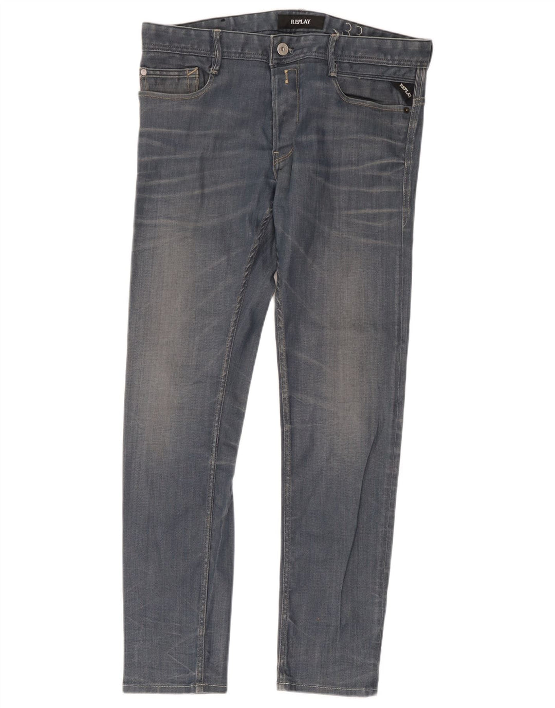 Vaqueros ajustados para hombre Replay W33 L32 Algodón azul