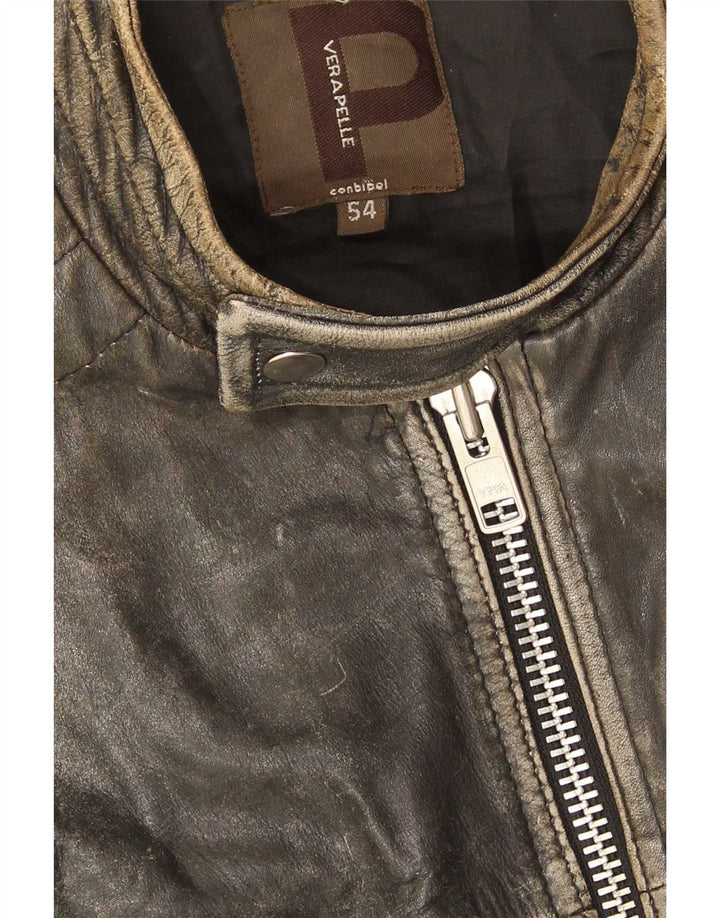 Conbipel Chaqueta de cuero para hombre IT 54 XL Negro