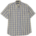 Gant Camisa Regular Fit De Manga Corta De Algodón A Cuadros En Azul Medio |
