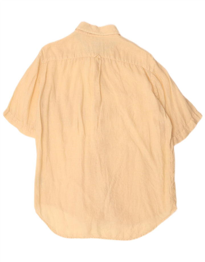 Henry Cottons Camisa de manga corta para hombre Talla 41 Lino beige mediano