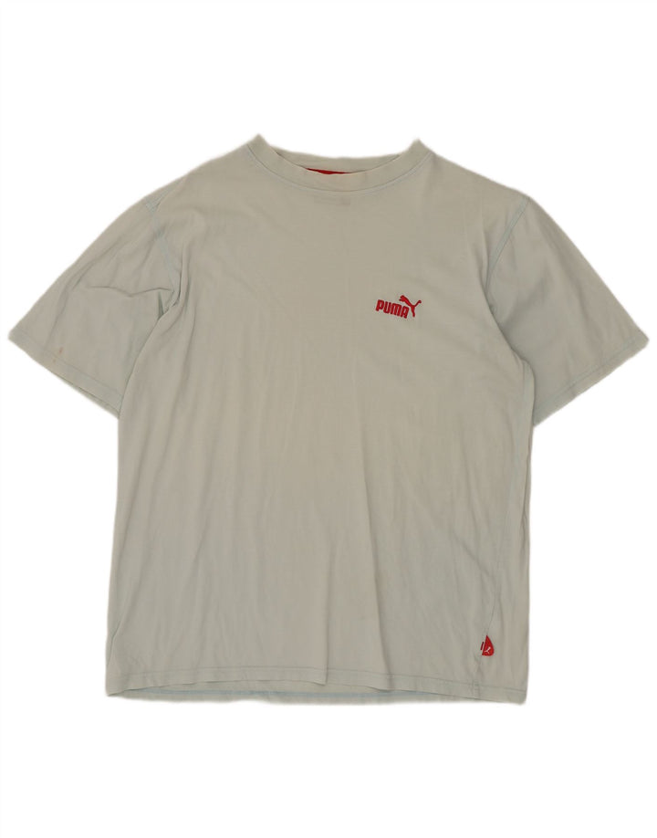 Puma Camiseta Regular De Manga Corta Para Hombre Top Azul Medio Algodón