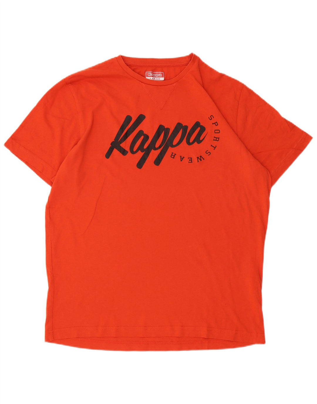 Kappa - Camiseta gráfica para hombre, talla grande, algodón naranja