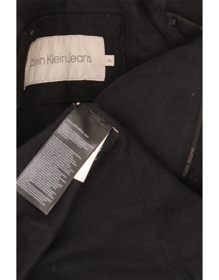 CALVIN KLEIN JEANS Chaquetón para mujer UK 44 Lana negra mediana
