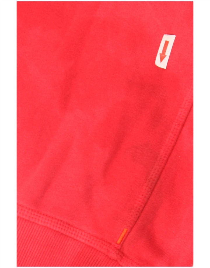 Superdry Jersey con capucha gráfica para hombre, talla grande, rojo