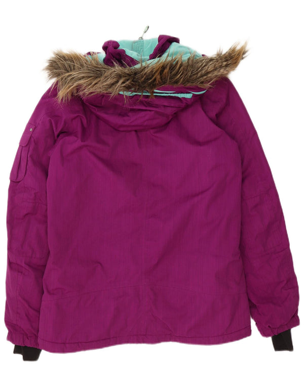 The North Face Chaqueta Cortavientos con Capucha para Mujer UK 40 Small Púrpura