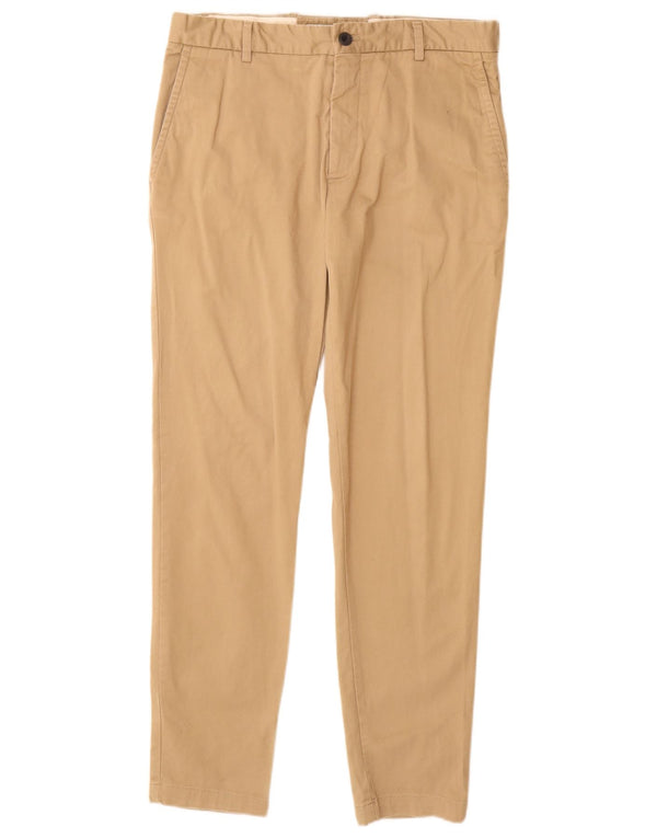 Zara Mens Slim Chino Pantalones EU 42 Large W32 L30 Beige