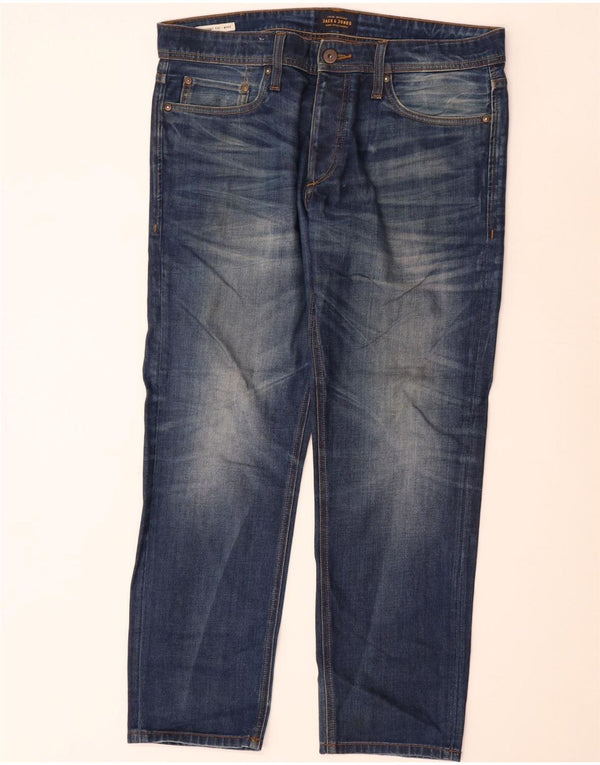 Jack & Jones Vaqueros rectos Mike para hombre W34 L30 Algodón azul