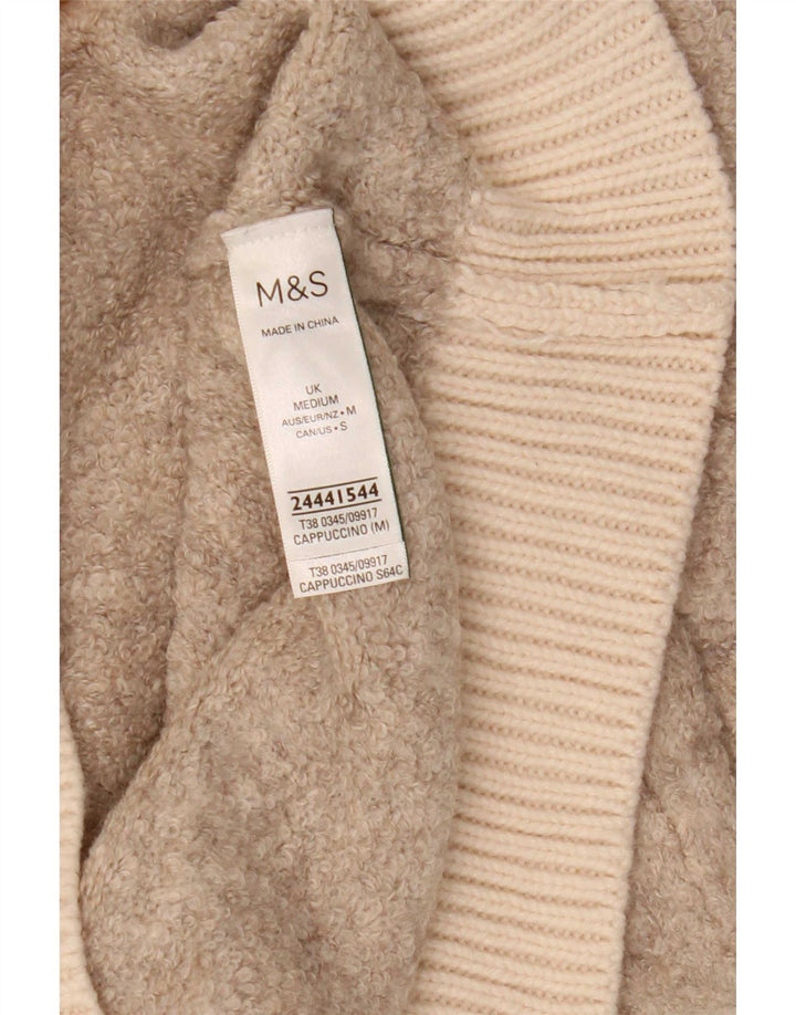 Marks & Spencer Suéter con Cuello Alto para Mujer UK 44 Medium Beige