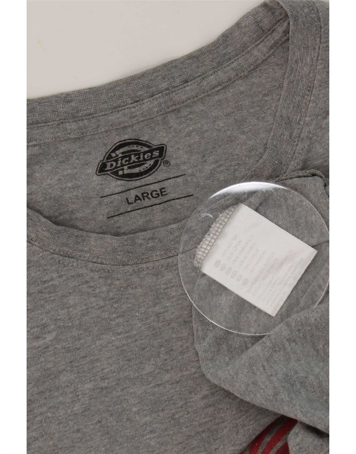 Dickies - Camiseta gráfica para hombre, talla grande, algodón gris