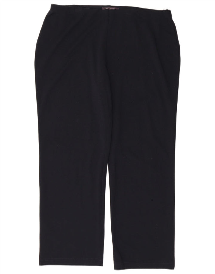 Marks & Spencer Pantalones de chándal para mujer UK 46 Large Viscosa azul marino
