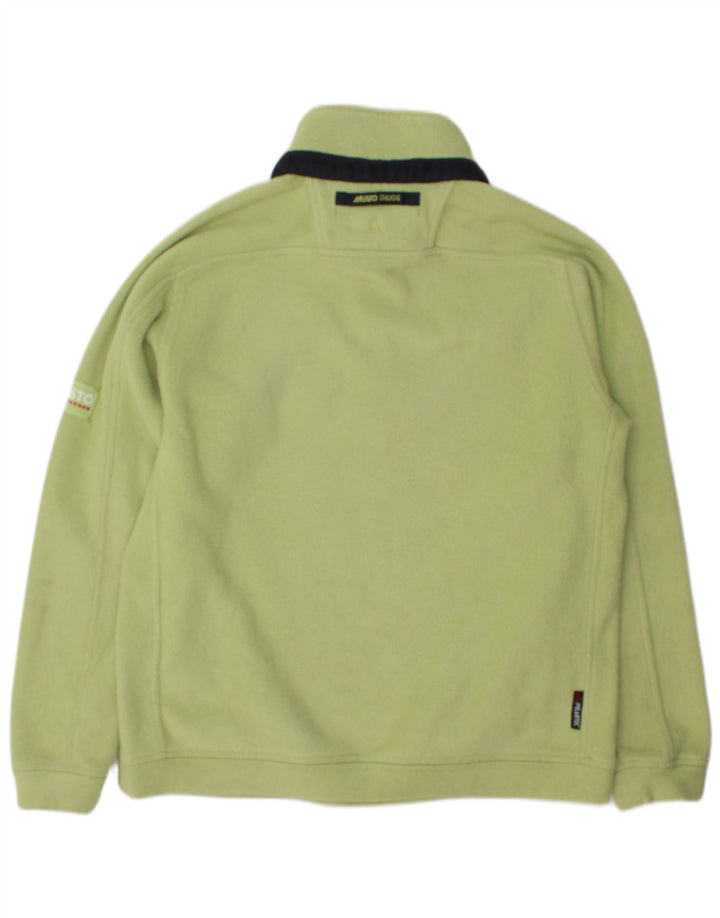 Musto Hombre Jersey De Forro Polar Con Cuello Con Botones Poliéster Verde Medio