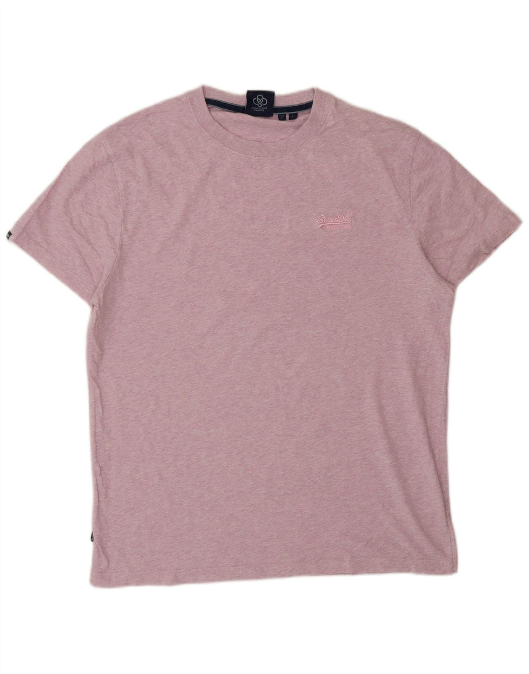 SUPERDRY Hombre Camiseta Top Large Rosa Algodón