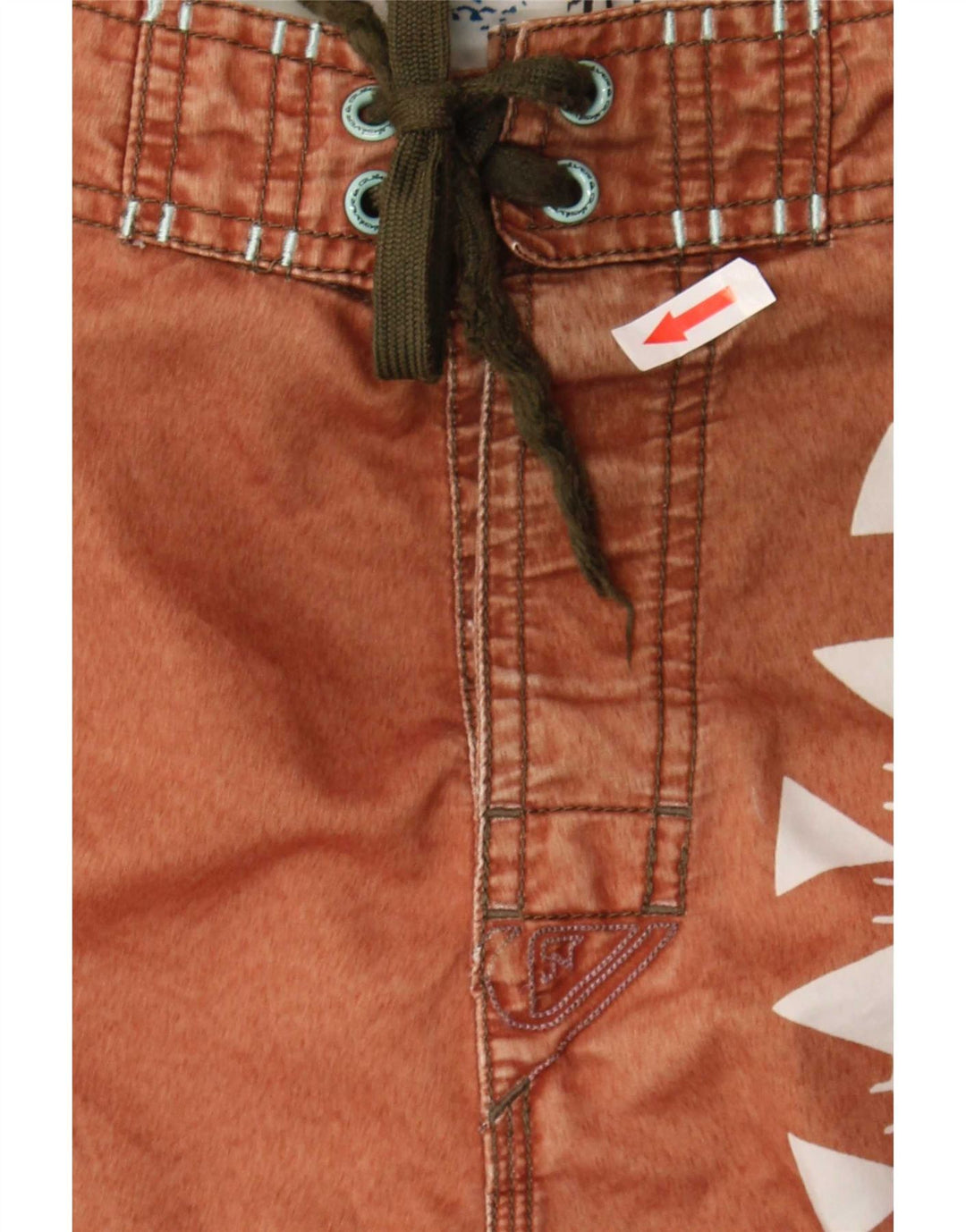 Quiksilver Hombre Bañador Gráfico Poliéster Geométrico Marrón Medio