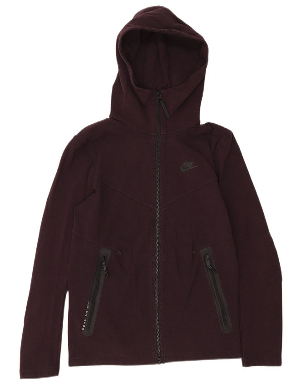 Nike Sudadera con capucha y cremallera para hombre XS Algodón burdeos
