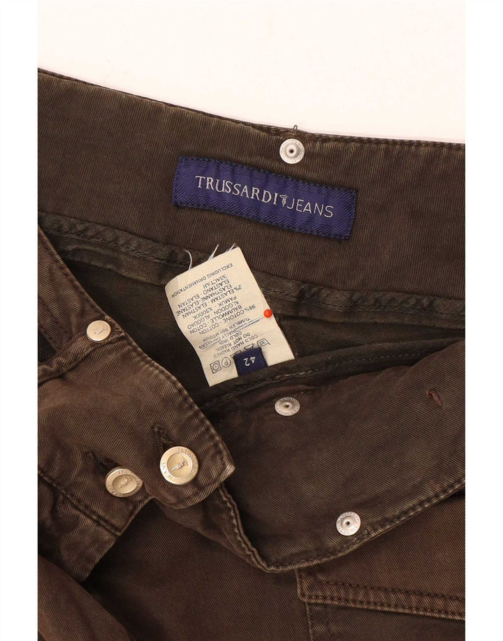 Falda Vaquera Trussardi Mujer IT 42 Medium W28 Marrón Algodón