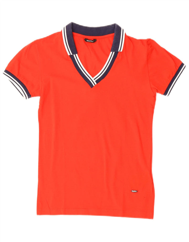 Refrigiwear Polo para mujer UK 8 Small Rojo Algodón