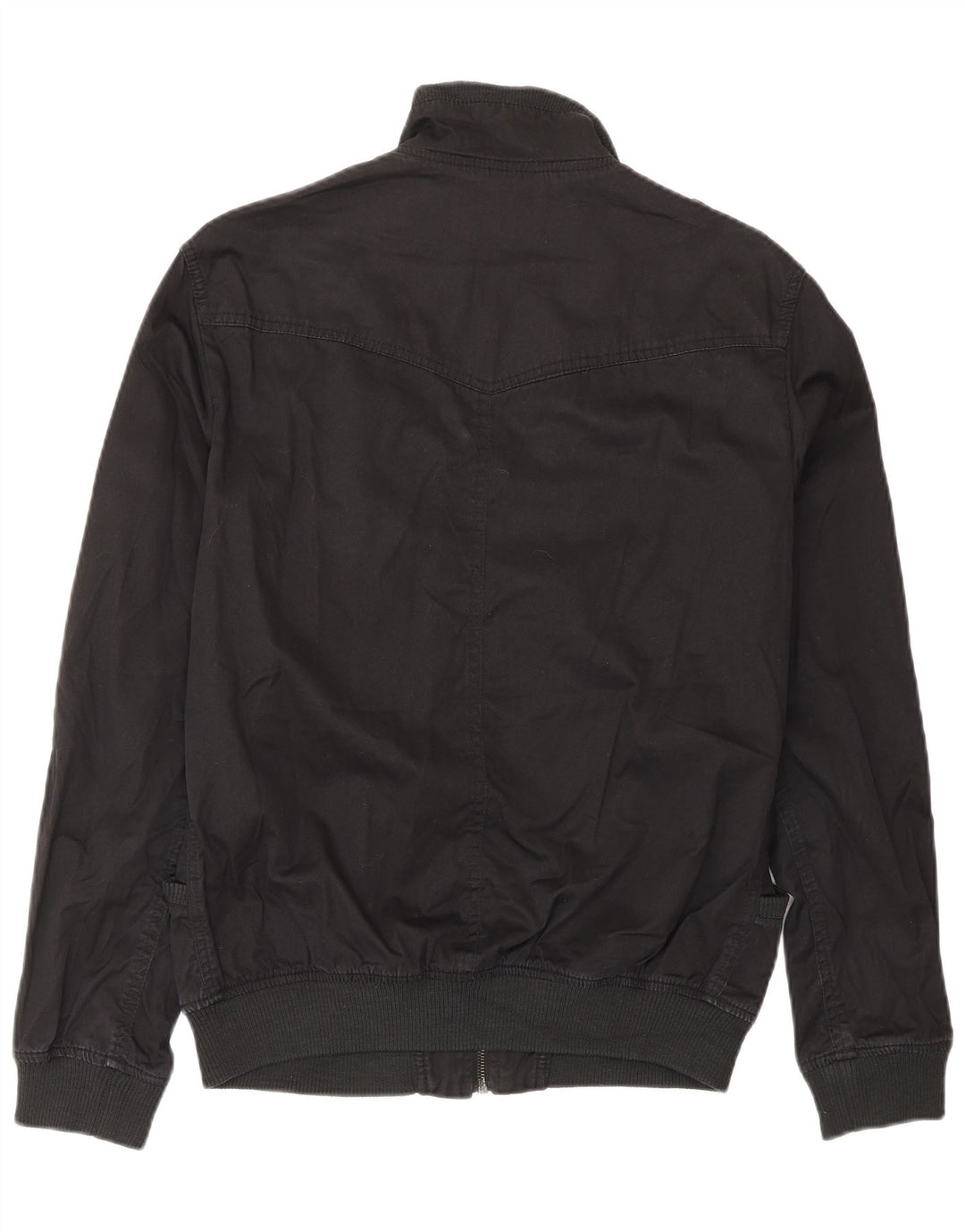 Zara Chaqueta Bomber Militar Hombre UK 38 Mediana Algodón Negro