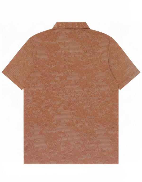 Polo Adidas Hombre Grande Marrón Geométrico Poliéster