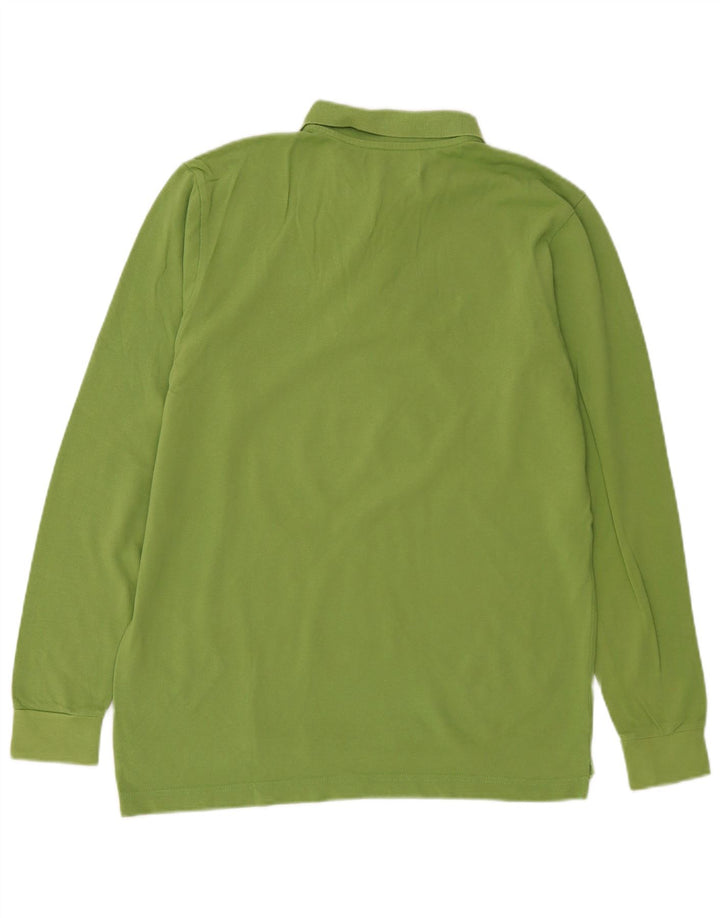 Kappa Polo De Manga Larga De Algodón Verde Medio Hombre