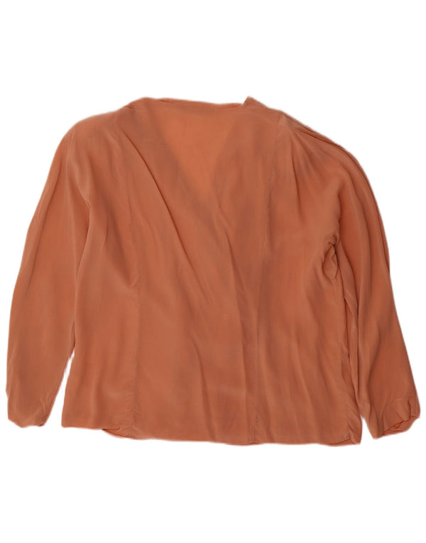 Marina Rinaldi Blusa Camisa Mujer Talla 23 Seda Naranja Mediana