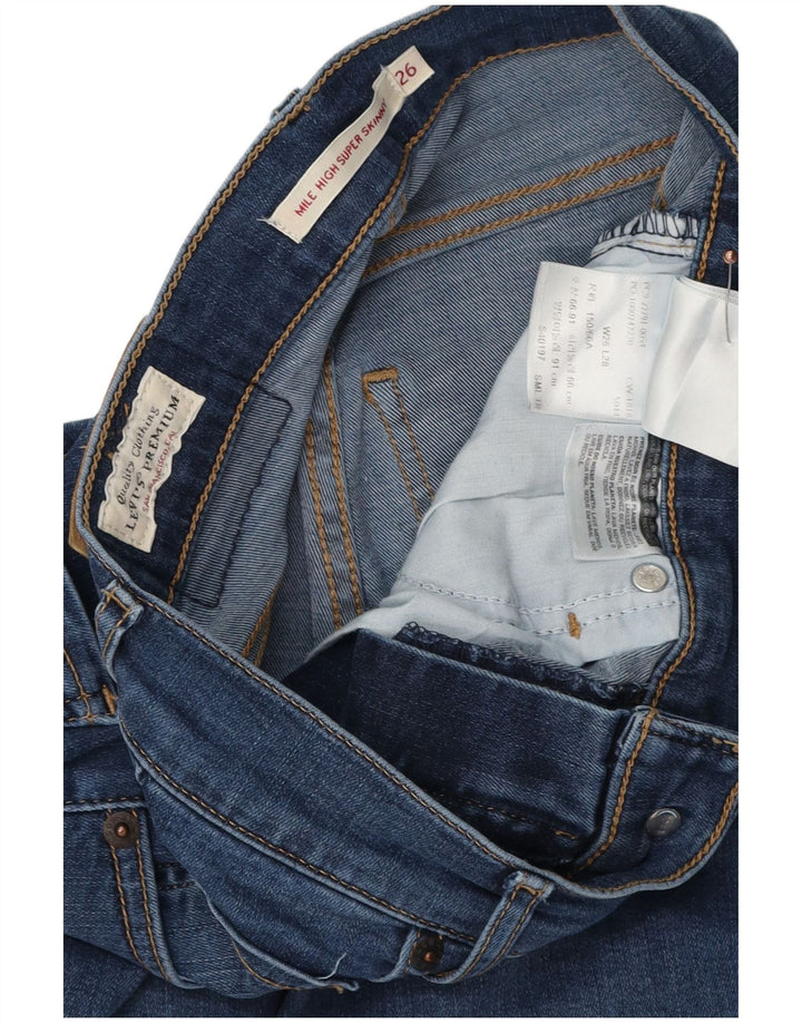 LEVI'S Vaqueros súper ajustados Mile High para mujer W26 L28 Algodón azul