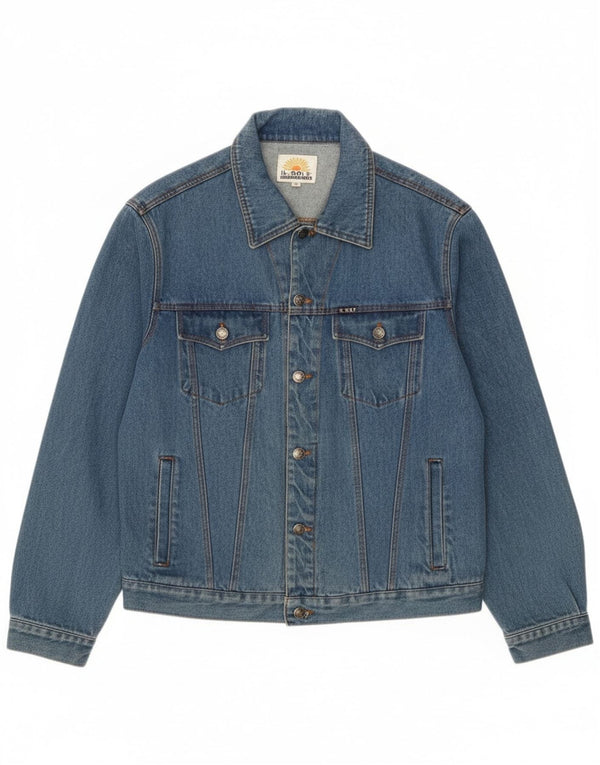 Vintage hombres chaqueta de mezclilla Reino Unido 42 XL algodón azul clásico