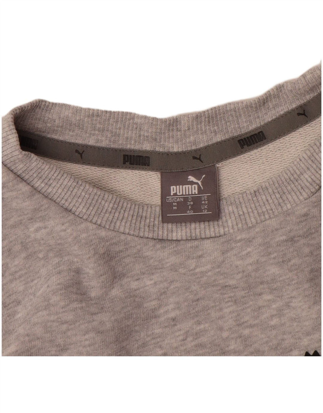Puma - Sudadera gráfica para mujer, talla 12, algodón moteado gris medio