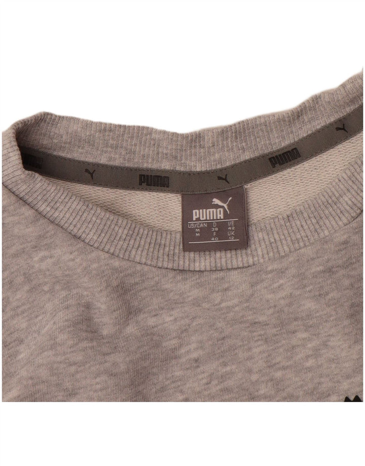 Puma - Sudadera gráfica para mujer, talla 12, algodón moteado gris medio