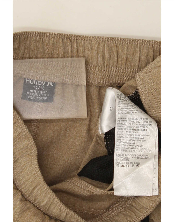 Hurley Shorts deportivos gráficos para niño 12-13 años Beige Poliéster