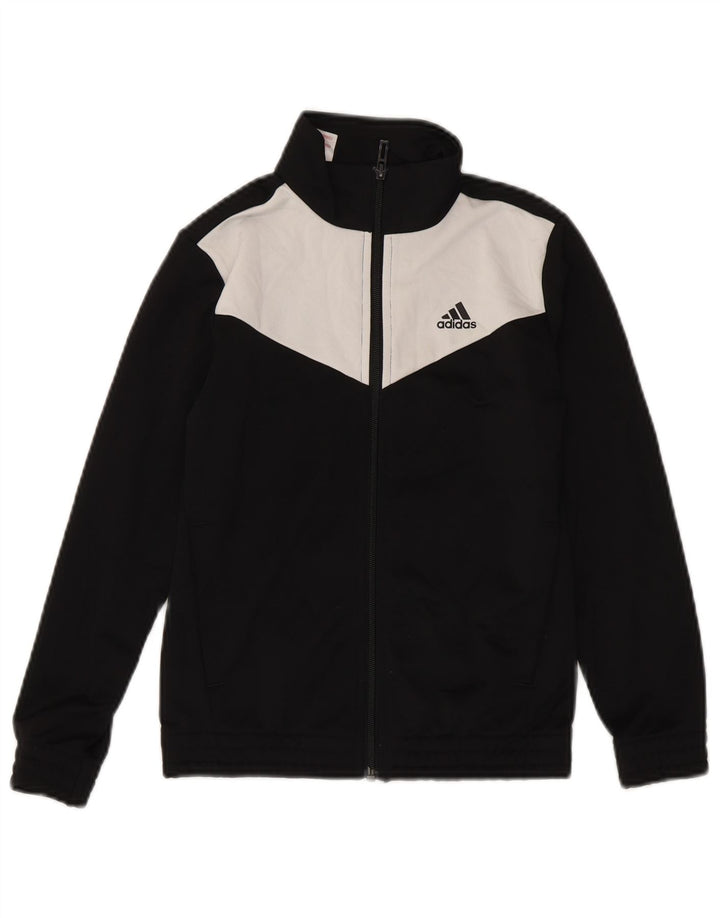 Adidas - Chaqueta de chándal para niño, 8-9 años, color negro, poliéster